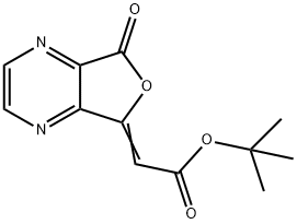 Acetic acid, 2-(7-oxofuro[3,4-b]pyrazin-5(7H)-ylidene)-, 1,1-dimethylethyl ester Structure