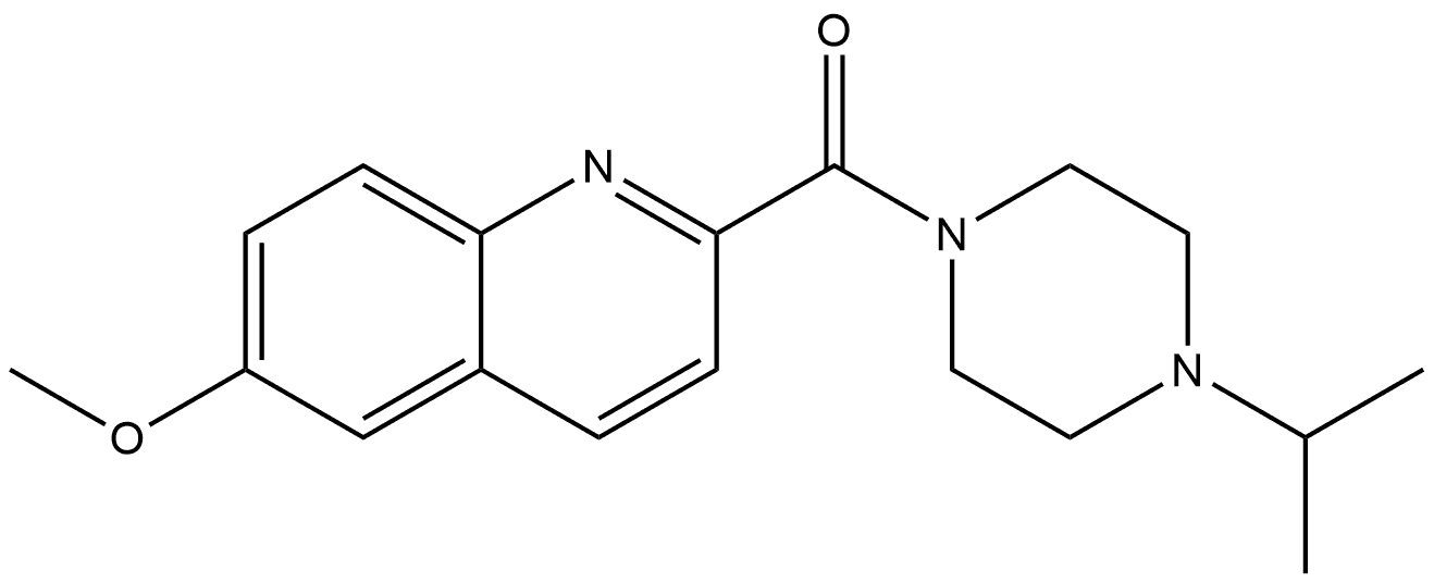 (6-Methoxy-2-quinolinyl)[4-(1-methylethyl)-1-piperazinyl]methanone Structure