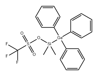 Methanesulfonic acid, 1,1,1-trifluoro-, dimethyl(triphenylgermyl)silyl ester Structure