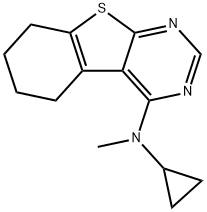 [1]Benzothieno[2,3-d]pyrimidin-4-amine, N-cyclopropyl-5,6,7,8-tetrahydro-N-methyl- Structure