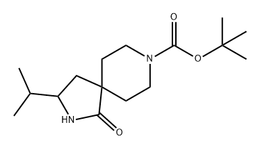 2,8-Diazaspiro[4.5]decane-8-carboxylic acid, 3-(1-methylethyl)-1-oxo-, 1,1-dimethylethyl ester Structure