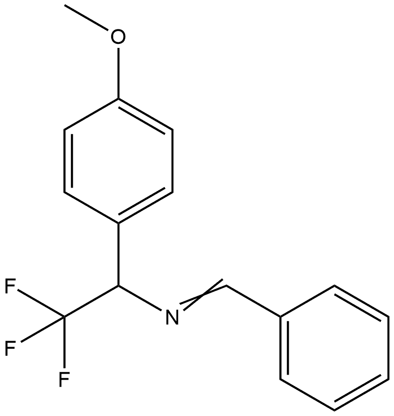 Benzenemethanamine, 4-methoxy-N-(phenylmethylene)-α-(trifluoromethyl)- 구조식 이미지