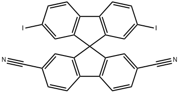 9,9'-Spirobi[9H-fluorene]-2,7-dicarbonitrile, 2',7'-diiodo- Structure