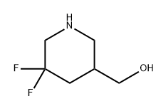 3-Piperidinemethanol, 5,5-difluoro- Structure