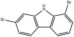 9H-Carbazole, 1,7-dibromo- Structure