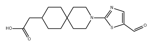 3-Azaspiro[5.5]undecane-9-acetic acid, 3-(5-formyl-2-thiazolyl)- Structure