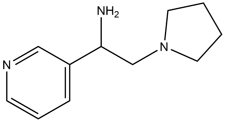 1-(pyridin-3-yl)-2-(pyrrolidin-1-yl)ethan-1-amine trihydrochloride Structure