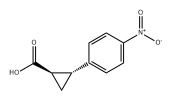 Cyclopropanecarboxylic acid, 2-(4-nitrophenyl)-, (1R,2R)- 구조식 이미지