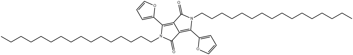 3,6-di(furan-2-yl)-2,5-dihexadecyl-2,5-dihydropyrrolo[3,4-c]pyrrole-1 4-dione Structure