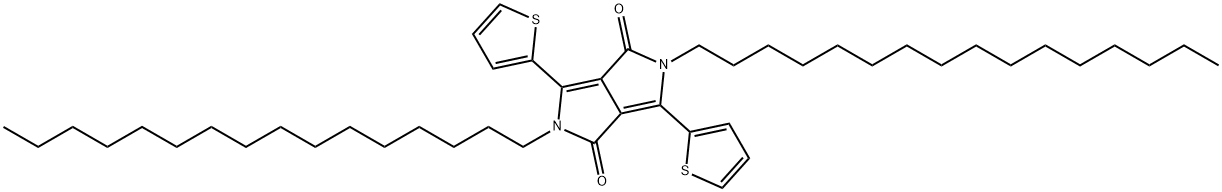 Pyrrolo[3,4-c]pyrrole-1,4-dione, 2,5-dihexadecyl-2,5-dihydro-3,6-di-2-thienyl- Structure