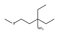 3-Pentanamine, 3-ethyl-1-(methylthio)- Structure