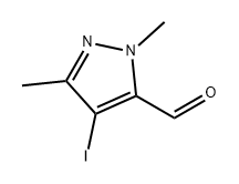 1H-Pyrazole-5-carboxaldehyde, 4-iodo-1,3-dimethyl- 구조식 이미지