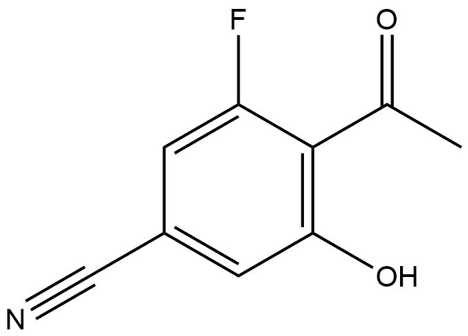 4-Acetyl-3-fluoro-5-hydroxybenzonitrile Structure