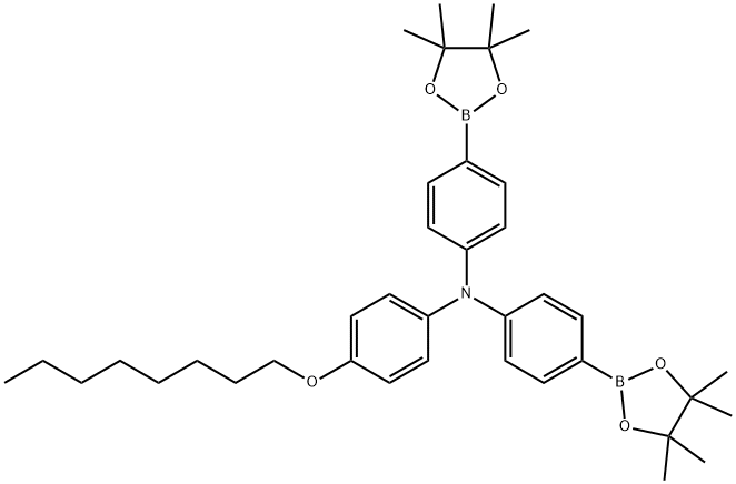 4-(Octyloxy)-N,N-bis[4-(4,4,5,5-tetramethyl-1,3,2-dioxaborolan-2-yl)phenyl]benzenamine Structure