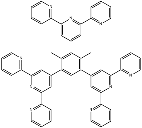 2,2':6',2''-Terpyridine, 4',4'''',4'''''''-(2,4,6-trimethyl-1,3,5-benzenetriyl)tris- Structure