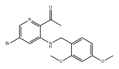 Ethanone, 1-[5-bromo-3-[[(2,4-dimethoxyphenyl)methyl]amino]-2-pyridinyl]- 구조식 이미지