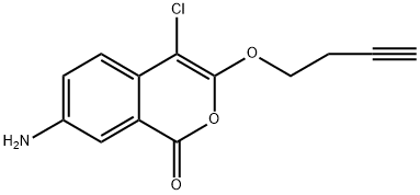 7-Amino-3-(3-butynoxy)-4-chloro-isocoumarin Structure