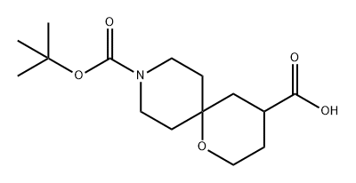 1-Oxa-9-azaspiro[5.5]undecane-4,9-dicarboxylic acid, 9-(1,1-dimethylethyl) ester Structure