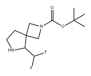 2,6-Diazaspiro[3.4]octane-2-carboxylic acid, 5-(difluoromethyl)-, 1,1-dimethylethyl ester Structure