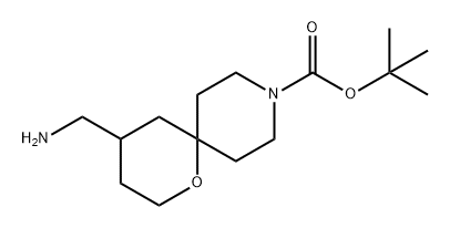 1-Oxa-9-azaspiro[5.5]undecane-9-carboxylic acid, 4-(aminomethyl)-, 1,1-dimethylethyl ester Structure