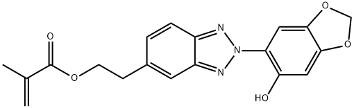 2-[2-(6-Hydroxy-1,3-benzodioxol-5-yl)-2H-benzotriazol-5-yl]ethyl 2-methyl-2-propenoate Structure