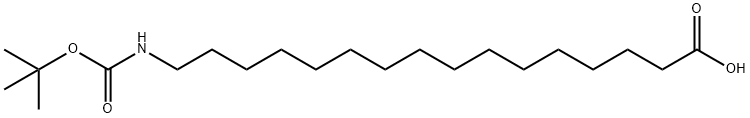 16-(tert-butoxycarbonylamino)hexadecanoicacid 구조식 이미지