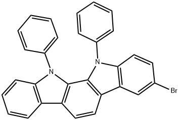 Indolo[2,3-a]carbazole, 3-bromo-11,12-dihydro-11,12-diphenyl- Structure