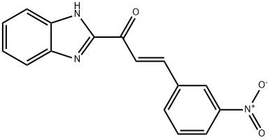 2-Propen-1-one, 1-(1H-benzimidazol-2-yl)-3-(3-nitrophenyl)-, (2E)- Structure