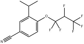 Benzonitrile, 4-?(1,?1,?2,?3,?3,?3-?hexafluoropropoxy)?-?3-?(1-?methylethyl)?- Structure