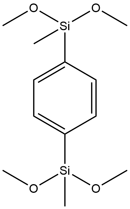 Benzene, 1,4-bis(dimethoxymethylsilyl)- Structure