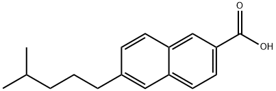 2-Naphthalenecarboxylic acid, 6-(4-methylpentyl)- Structure