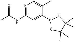 Acetamide, N-[5-methyl-4-(4,4,5,5-tetramethyl-1,3,2-dioxaborolan-2-yl)-2-pyridinyl]- Structure