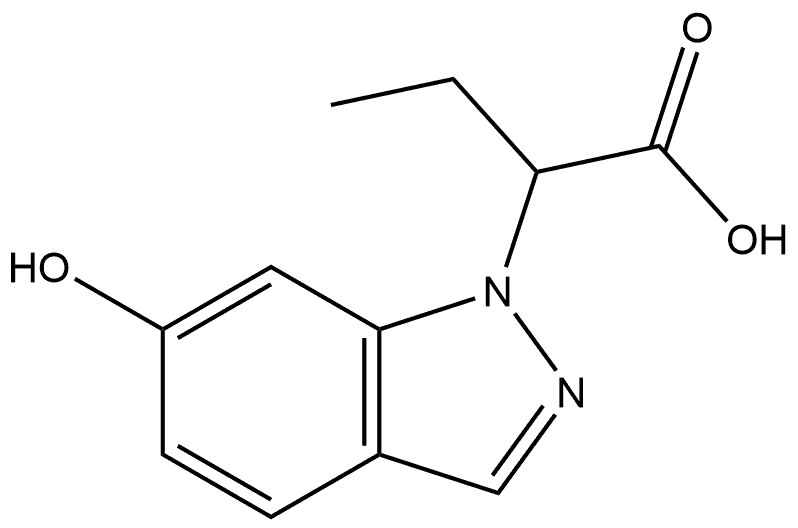 2-(6-Hydroxy-1H-indazol-1-yl)butanoic acid 구조식 이미지