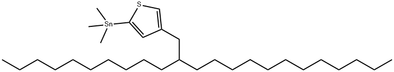 Stannane, [4-(2-decyltetradecyl)-2-thienyl]trimethyl- Structure