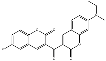 6-Bromo-3-[[7-(diethylamino)-2-oxo-2H-1-benzopyran-3-yl]carbonyl]-2H-1-benzopyran-2-one Structure