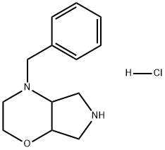 Pyrrolo[3,4-b]-1,4-oxazine, octahydro-4-(phenylmethyl)-, hydrochloride (1:1) Structure