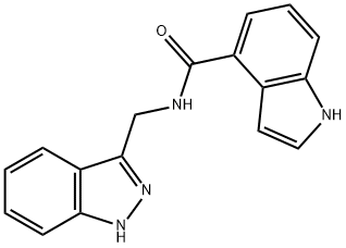 1H-Indole-4-carboxamide, N-(1H-indazol-3-ylmethyl)- Structure