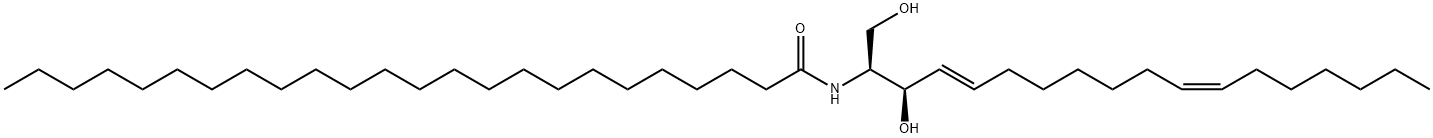 Tetracosanamide, N-[2-hydroxy-1-(hydroxymethyl)-3,10-heptadecadienyl]-, [R-[R*,S*-(E,Z)]]- (9CI) Structure