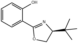 Phenol, 2-[(4S)-4-(1,1-dimethylethyl)-4,5-dihydro-2-oxazolyl]- Structure