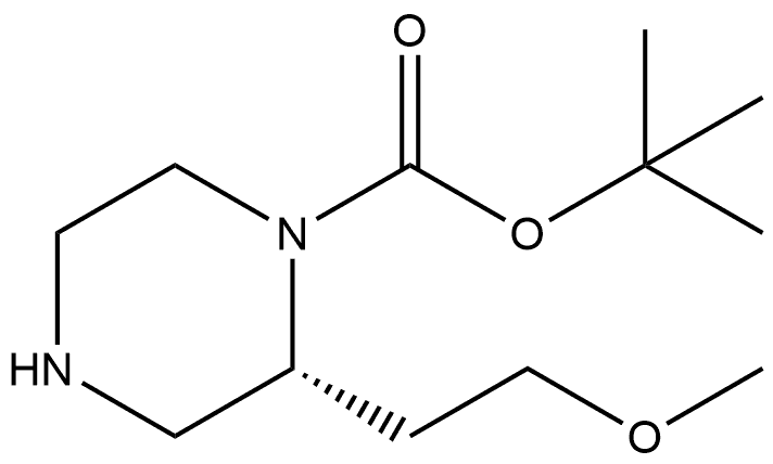 (R)-tert-Butyl 2-(2-methoxyethyl)piperazine-1-carboxylate Structure