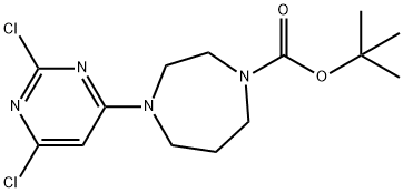 1H-1,4-Diazepine-1-carboxylic acid, 4-(2,6-dichloro-4-pyrimidinyl)hexahydro-, 1, Structure