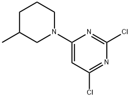 2,4-Dichloro-6-(3-methyl-1-piperidinyl)pyrimidine Structure