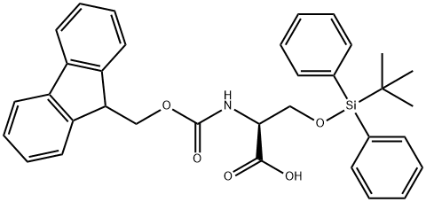 L-Serine, O-[(1,1-dimethylethyl)diphenylsilyl]-N-[(9H-fluoren-9-ylmethoxy)carbonyl]- Structure