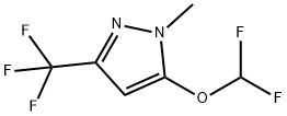 1H-Pyrazole, 5-(difluoromethoxy)-1-methyl-3-(trifluoromethyl)- Structure