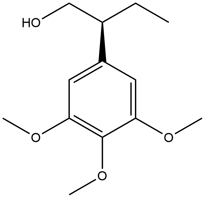 Benzeneethanol, β-ethyl-3,4,5-trimethoxy-, (βS)- Structure