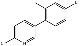 5-(4-Bromo-2-methylphenyl)-2-chloropyridine Structure