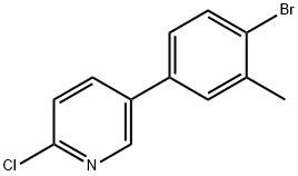 5-(4-Bromo-3-methylphenyl)-2-chloropyridine Structure