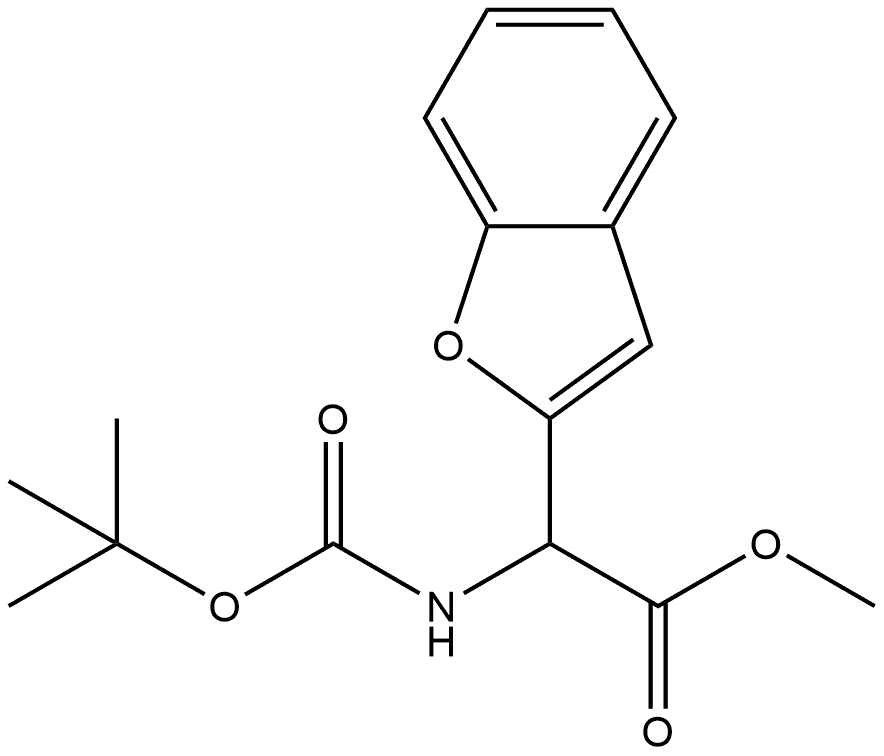 methyl 2-(benzofuran-2-yl)-2-((tert-butoxycarbonyl)amino)acetate Structure