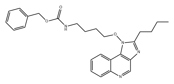 Carbamic acid, N-[4-[(2-butyl-1H-imidazo[4,5-c]quinolin-1-yl)oxy]butyl]-, phenylmethyl ester Structure