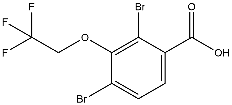 2,4-Dibromo-3-(2,2,2-trifluoroethoxy)benzoic acid Structure